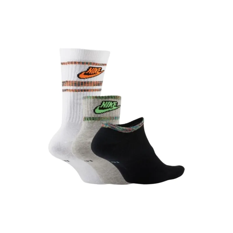 Nike Ankle Socks Unisex 3 Pack White/Gray/Black-4