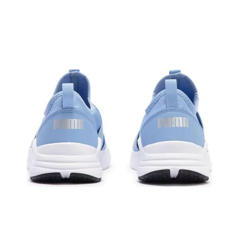 PUMA RUN SLIP ON Cushioning, Wear Resistant Low Top Kids Lifestyle Shoes Blue Teenagers-3