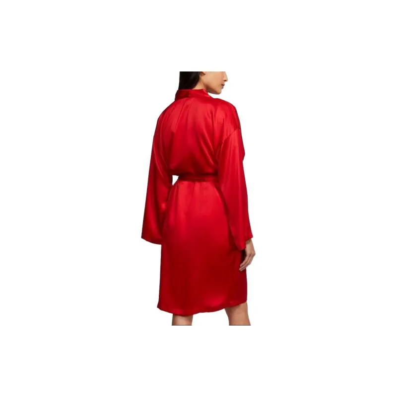 Victoria's Secret Satin Midi Robe Sleep Robe Women's Red-2