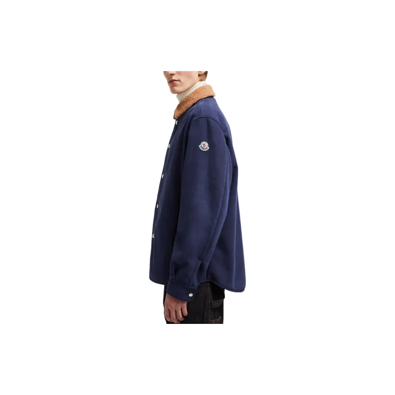 Moncler Logo Patch Long Sleeved Shirt Jacket-3