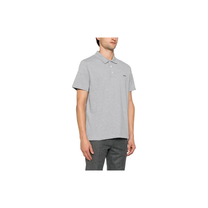 A.P.C Logo Embroidered Short Sleeved Polo Shirt-2