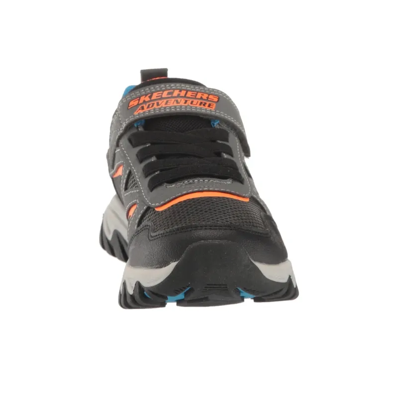Skechers Anti Slip, Slip Resistant Kids Lifestyle Shoes Black Orange Teenagers-4