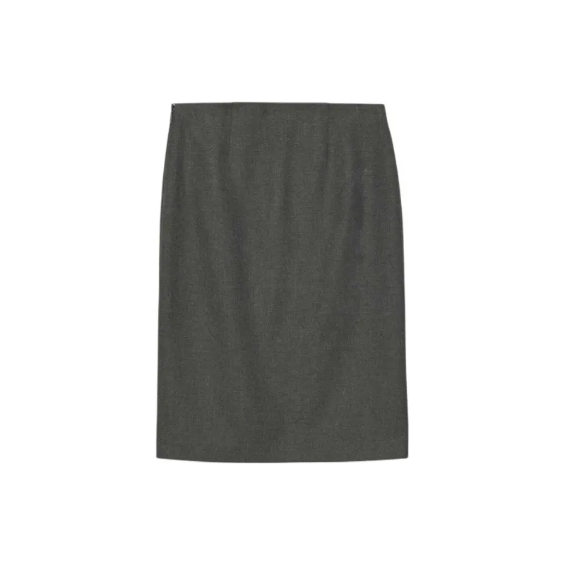 ARITZIA FW24 Wilfred Liaison Skirt Casual Long Skirts Women's Heather Charcoal/Stone Phoebe Zhennan Charcoal-1