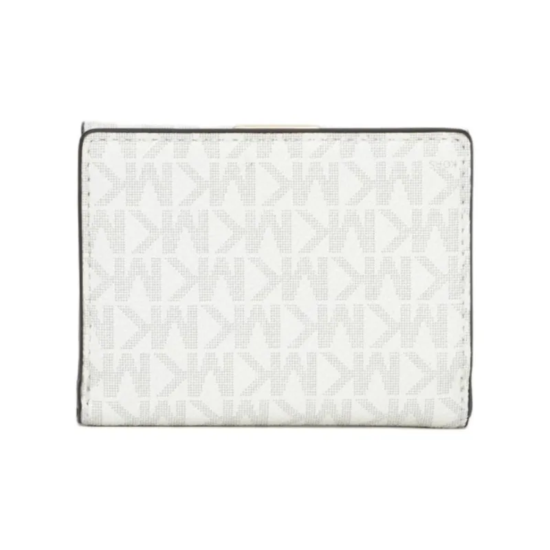 MICHAEL KORS Jet Set Travel Coated Canvas Wallet Medium Size Women's Glossy White-2