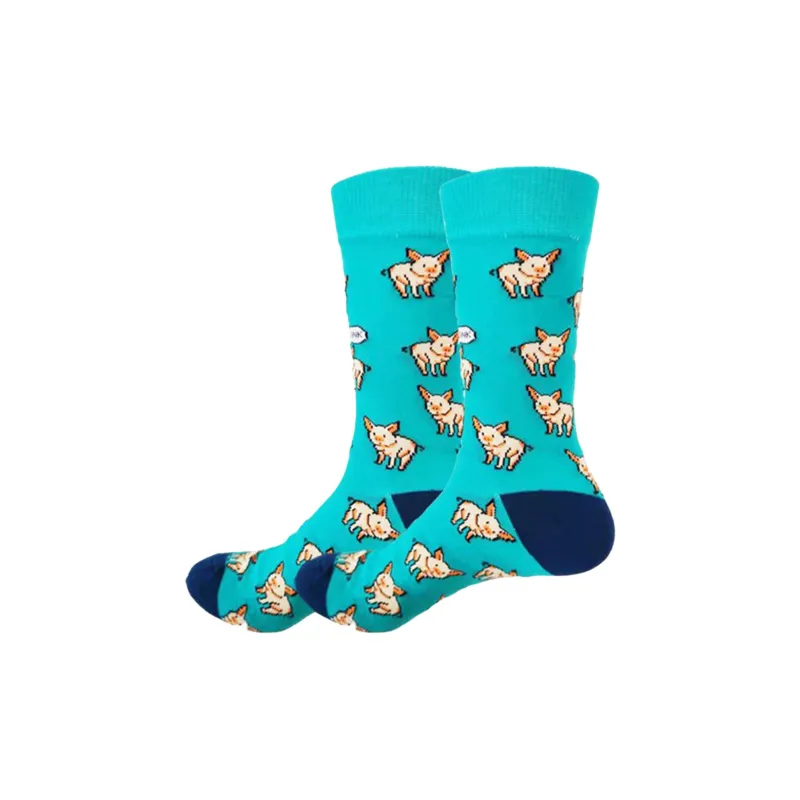 Flowers In Water Mid Calf Socks Men's 4 Pack-3