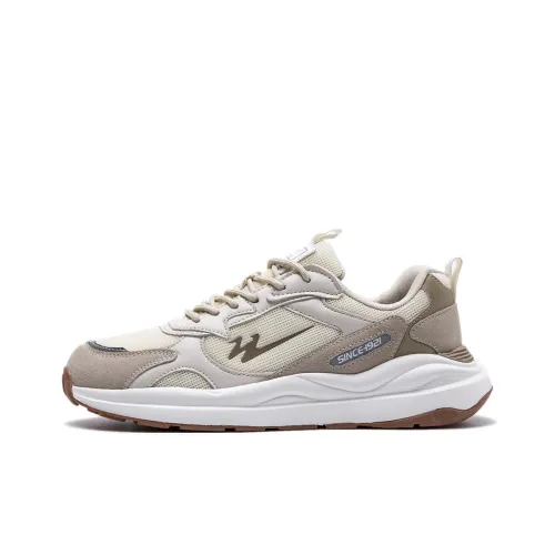 Binary Running Shoes Unisex Low-Top Beige/White