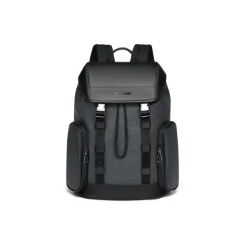 SEPTWOLVES PVC University Student Schooling Backpack QPL Backpack Regular Men's Black
