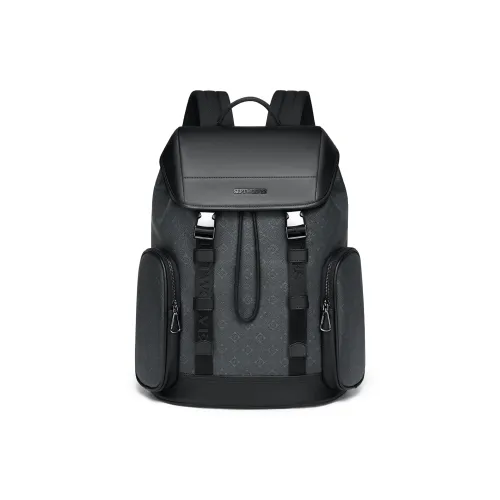 SEPTWOLVES PVC University Student Schooling Backpack QPL Backpack Regular Men's Black