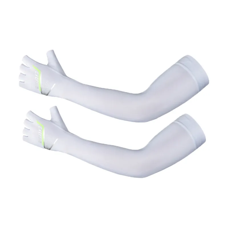 TANLU Riding Equipment Oversleeve Outdoor Basketball Fishing Unisex Nylon Elastane 1 Pair Black White-4
