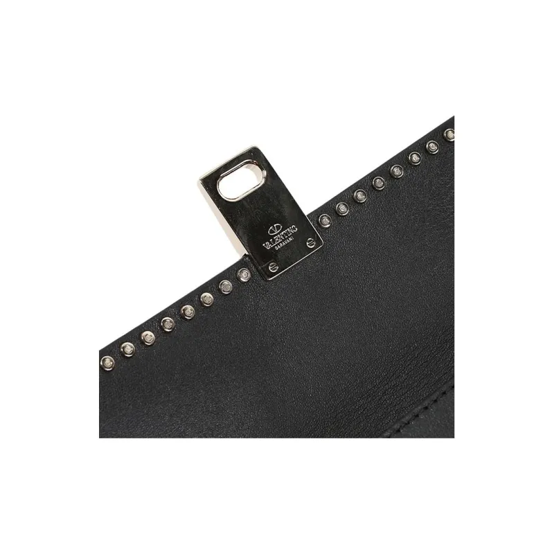 Valentino GARAVANI ROCKSTUD Cow Leather Crossbody Bag, Shoulder Bag Women's Black-6