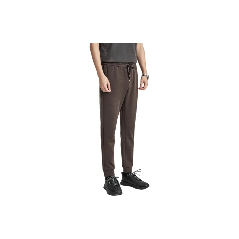 DIKENI Casual Pants Men's Khaki Gray-3