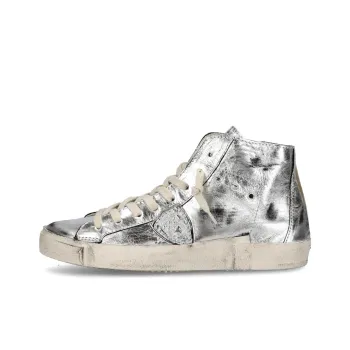 PHILIPPE MODEL Prs High-Top Skateboard Shoes Women's Silver