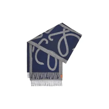 LOEWE Wool, Cashmere Knit Scarves Women's Blue
