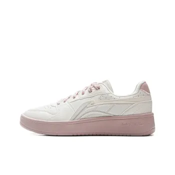LiNing Acer Truncatum Anti Slip Wear Resistant Low Top Casual Shoes Women's White Pink