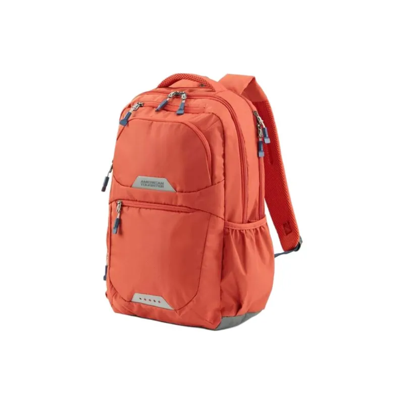 AMERICAN TOURISTER Polyester Backpack Unisex Leather Chantilly Red-1
