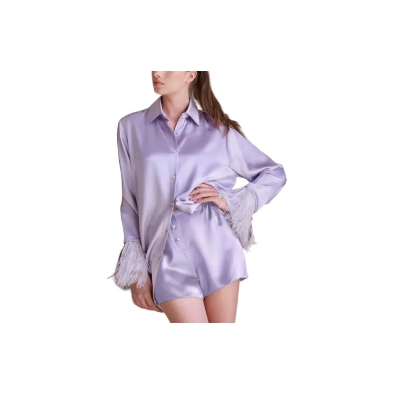 SILKY MIRACLE Nightgown Women's Silver Purple-2