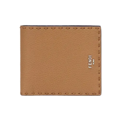 FENDI Calfskin Wallet Men's Beige