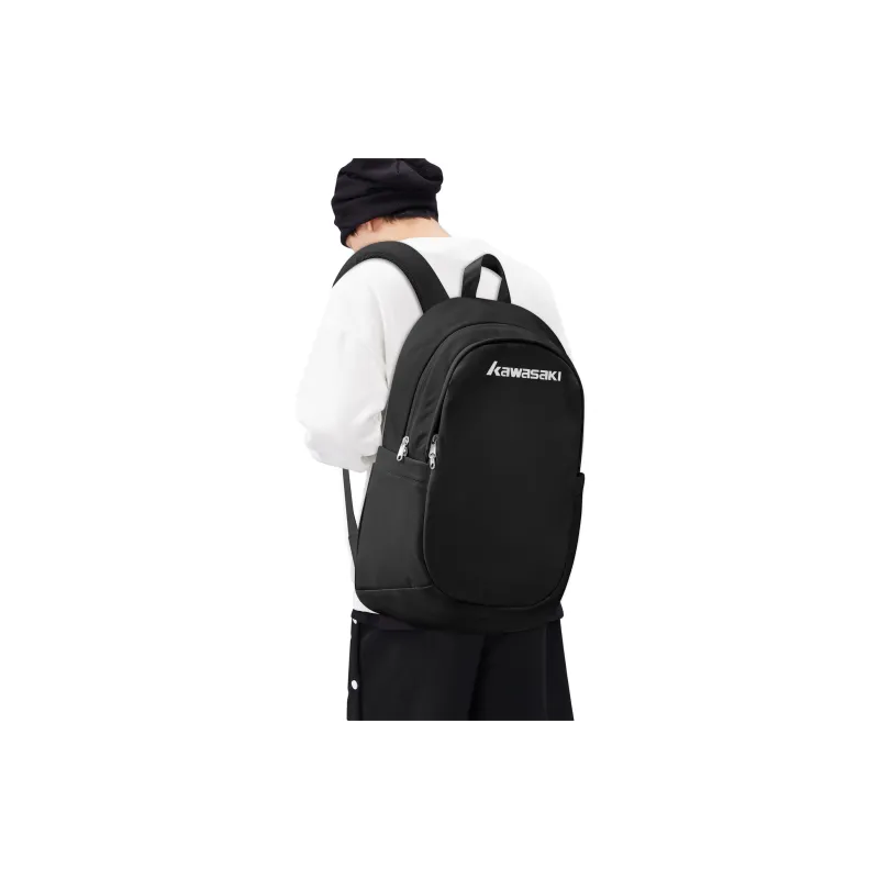 Kawasaki Nylon Fitness Backpack Unisex Light Blue/Black/Ecru-12