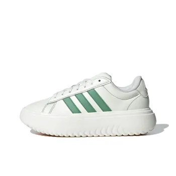 Adidas Grand Court Platform Off White Preloved Green Gum Women's