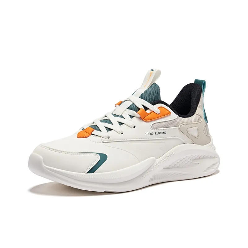 Erke Water Resistant Slip Resistant Low Top Running Shoes Men's Microcrystal White Pine Green-2