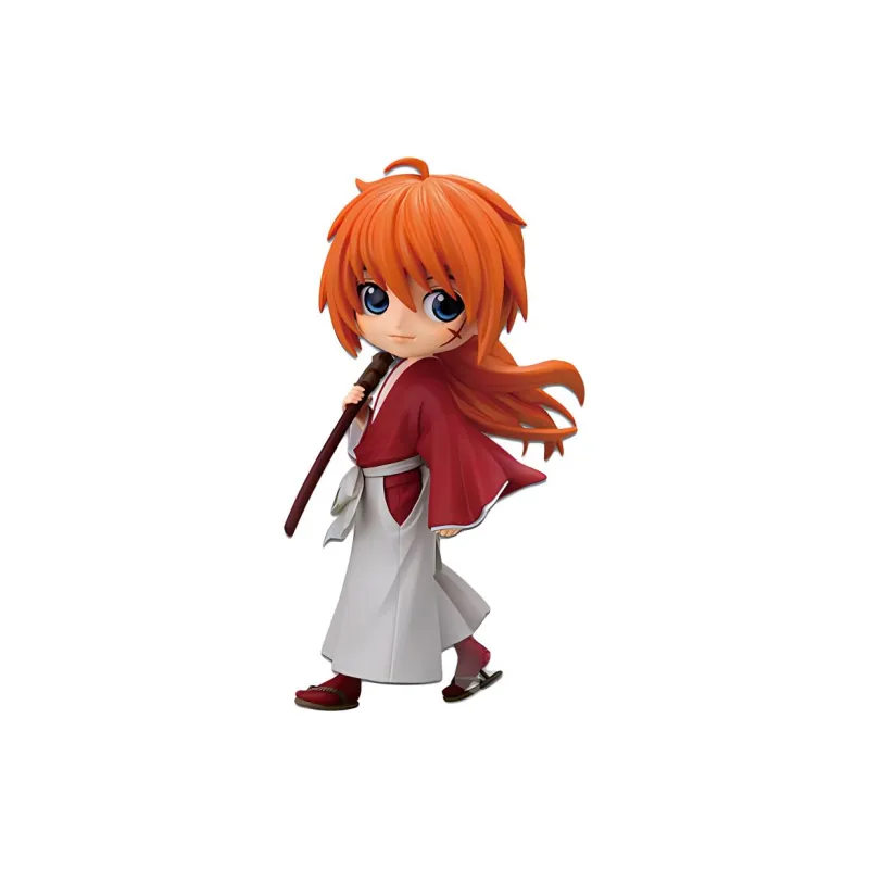 BANPRESTO Kenshin Himura Eyeglass Factory Q Posket Rurouni Kenshin, Tachi Za A Style Bonus Gifts-0
