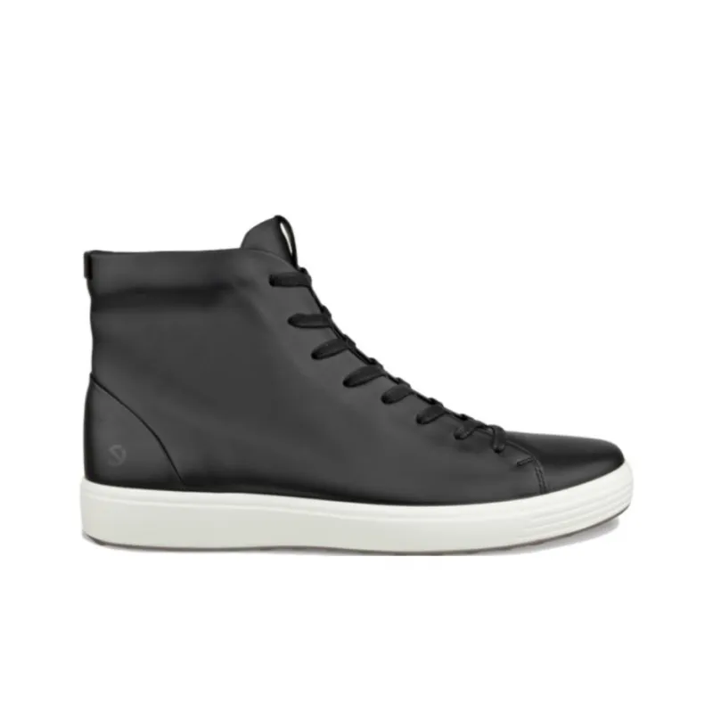 Ecco Soft 7 High Top Skateboard Shoes Men's Black-1
