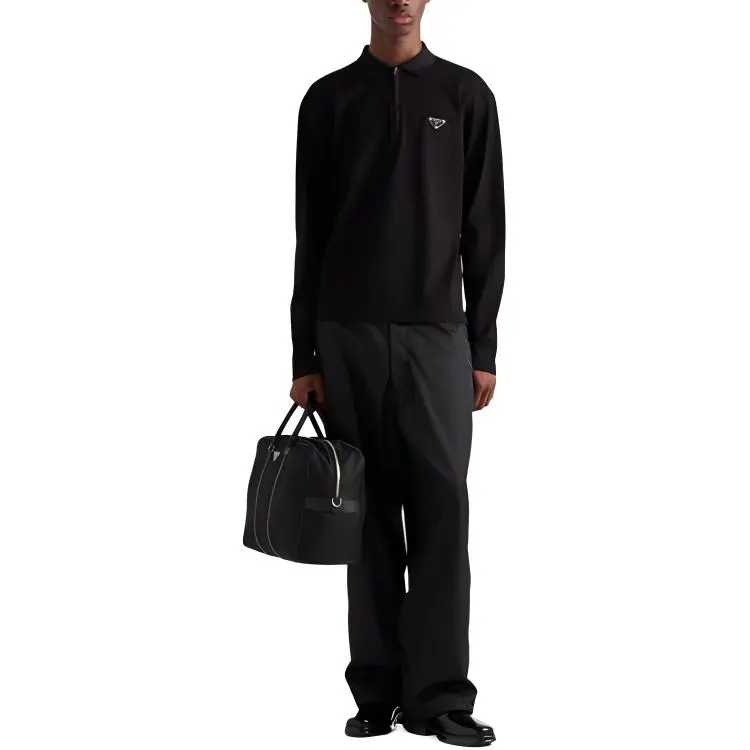 PRADA Polo Shirts Men Black-2