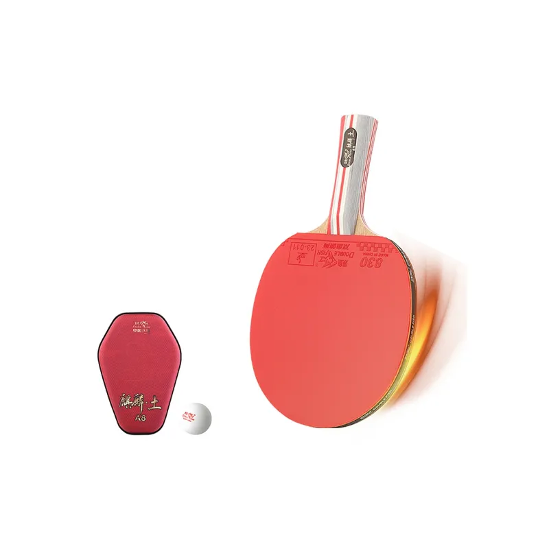 DOUBLEFISH Ping Pong Paddles Unisex All Wood Red-47