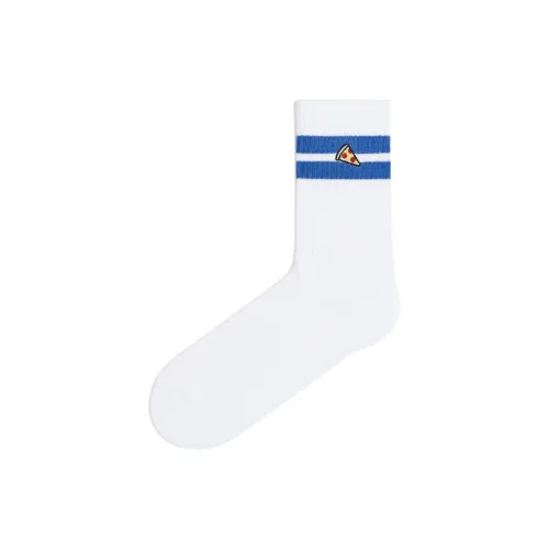 H&M Mid-Calf Socks Women's 1 Pack White Pizza