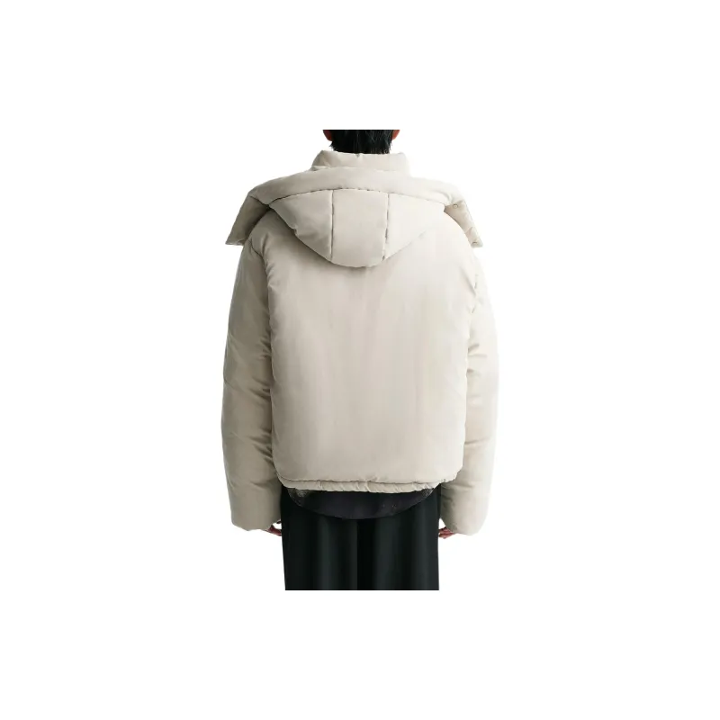 ZARA Puffer Jackets Men Gray-1