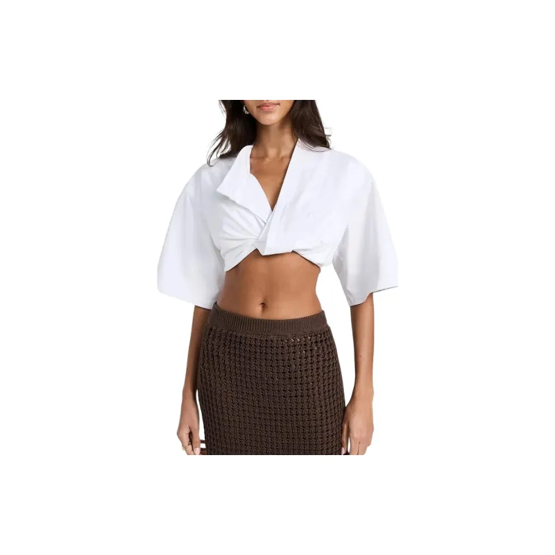 Jacquemus Wrap Cropped Top-1