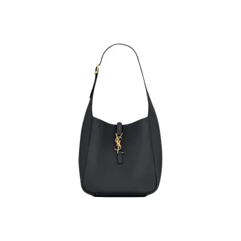 SAINT LAURENT LE5A7 Grained Leather Small Shoulder Bag Women's Abyss Blue