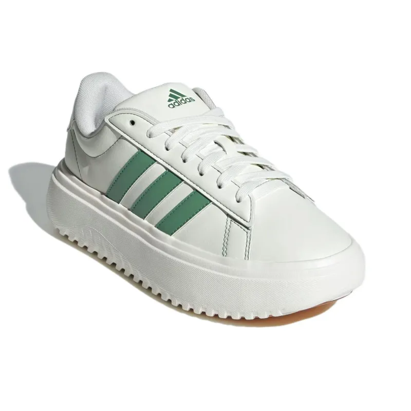 Adidas Grand Court Platform Off White Preloved Green Gum Women's-2