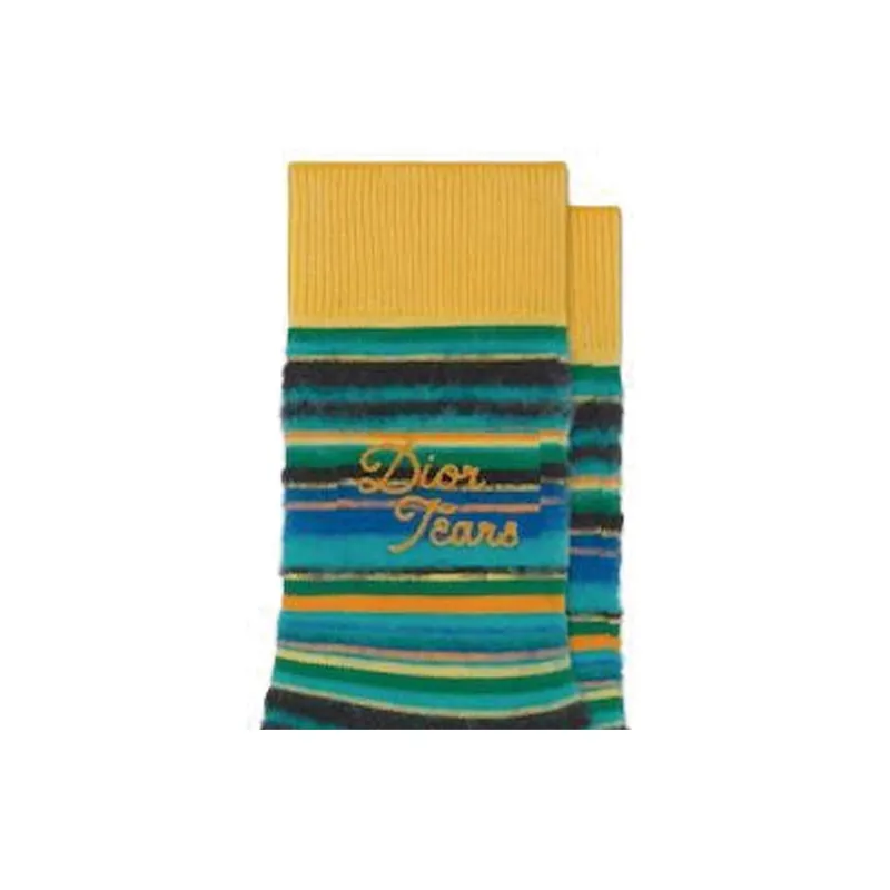DIOR X Denim Tears Socks 'Blue/Yellow'-2