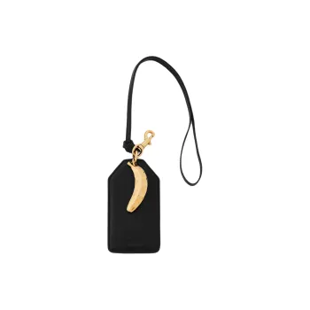 Chloe Natural Shiny Buffalo Leather Coin Purse Women's Black