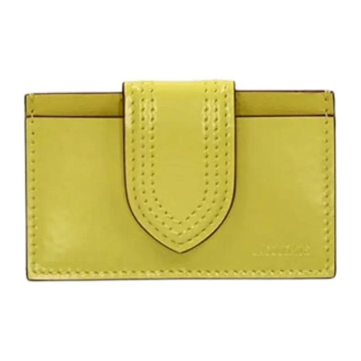 Jacquemus Leather Card Holder Women's Yellow-0