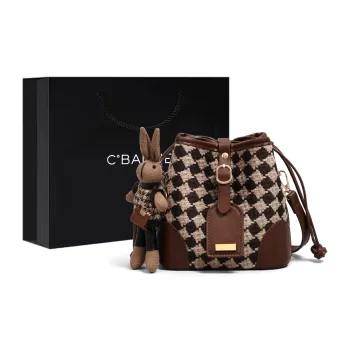 C°BANNER Fabric Synthetic Leather Crossbody Bag Shoulder Bag Regular Women's Coffee