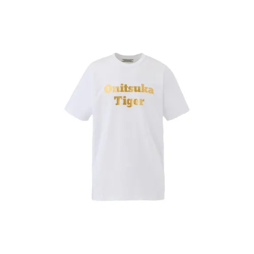 Onitsuka Tiger T-Shirts Unisex White/Gold