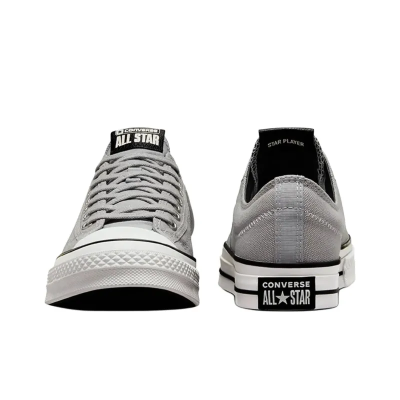Converse Star Player 76 Anti Slip Wear Resistant Low Top Canvas Shoes Men's Gray-4