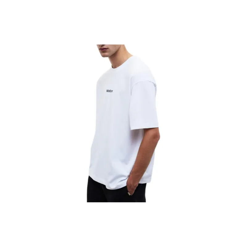 H&M T Shirts Men White-2
