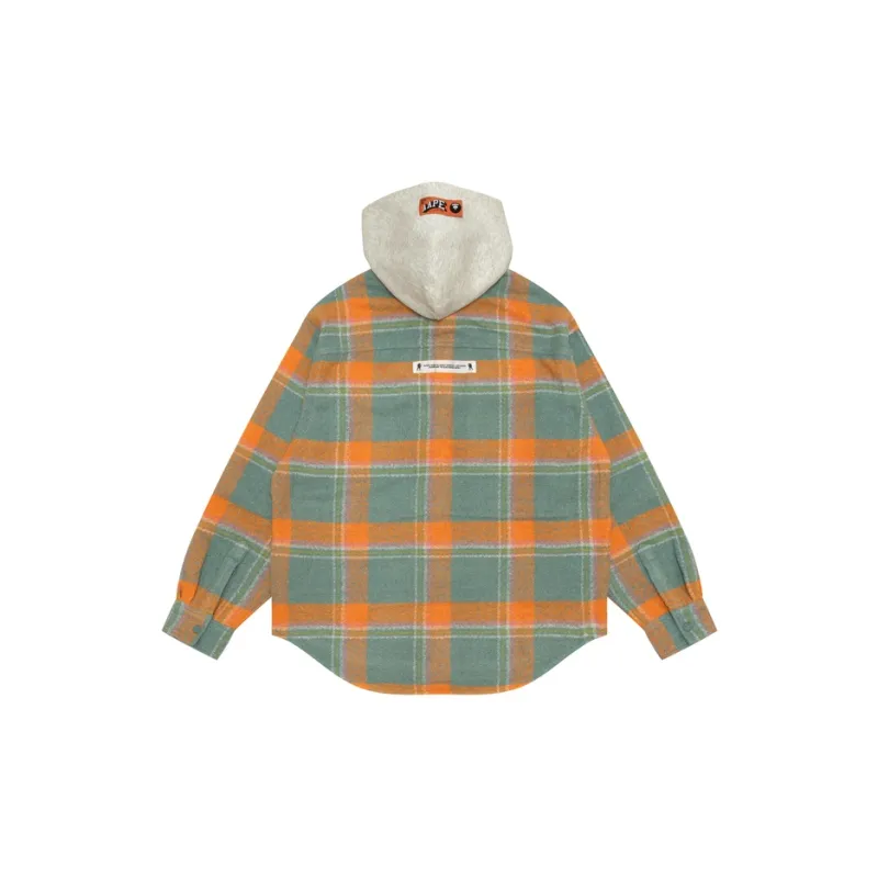 Aape By *A Bathing APE® Check pattern Hooded Jacket-1
