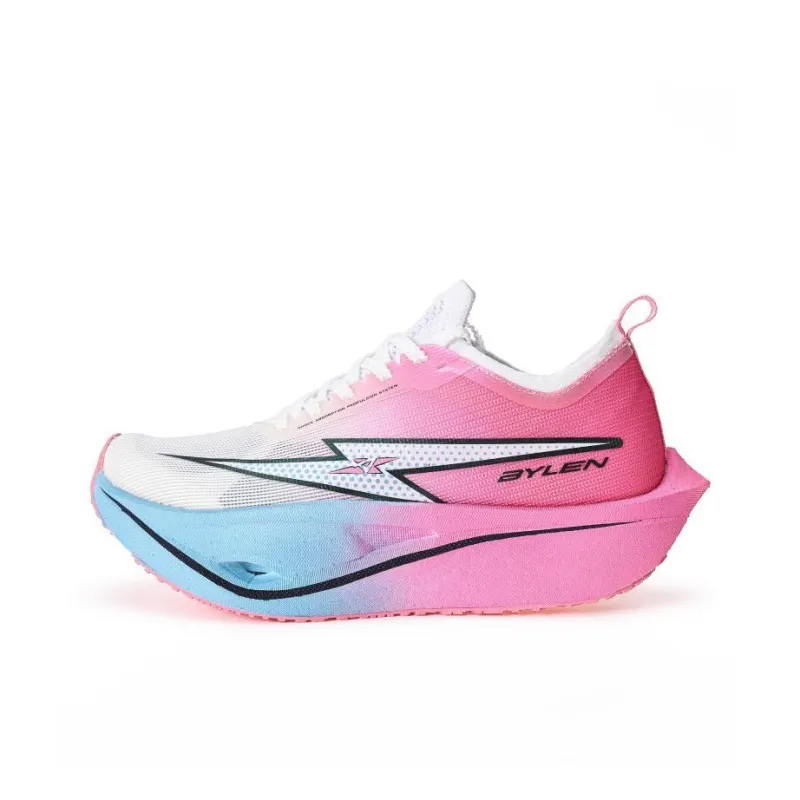 BYLEN Cushioning, Slip Resistant, Rebound Low Top Casual Running Shoes Unisex Pink Luck At The Forehead-2