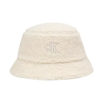 CALVIN KLEIN Polyester Bucket Hats Unisex Cow Ivory
