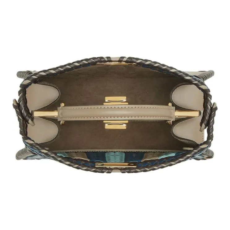 FENDI Peekaboo ISeeU Cow Leather Shoulder Bag, Crossbody Bag, Handbag Trumpets Women's Multicolor-3