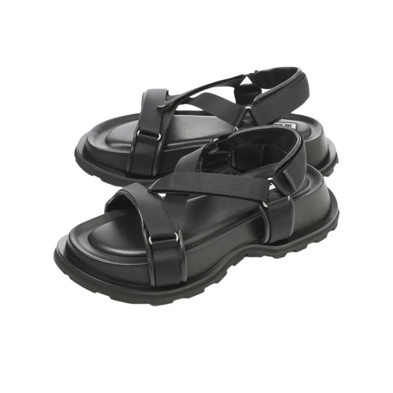 JIL SANDER One Strap Sandals Men's Black-3