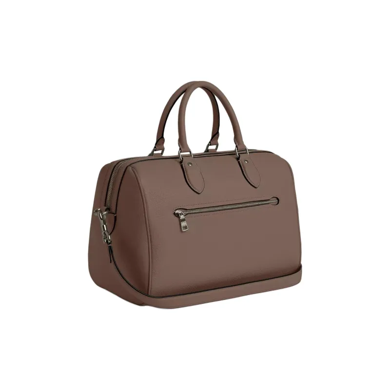 COACH Rowan Leather Shoulder Bag Crossbody Bag Handbag Large Size Women's Dark Stone Color-1