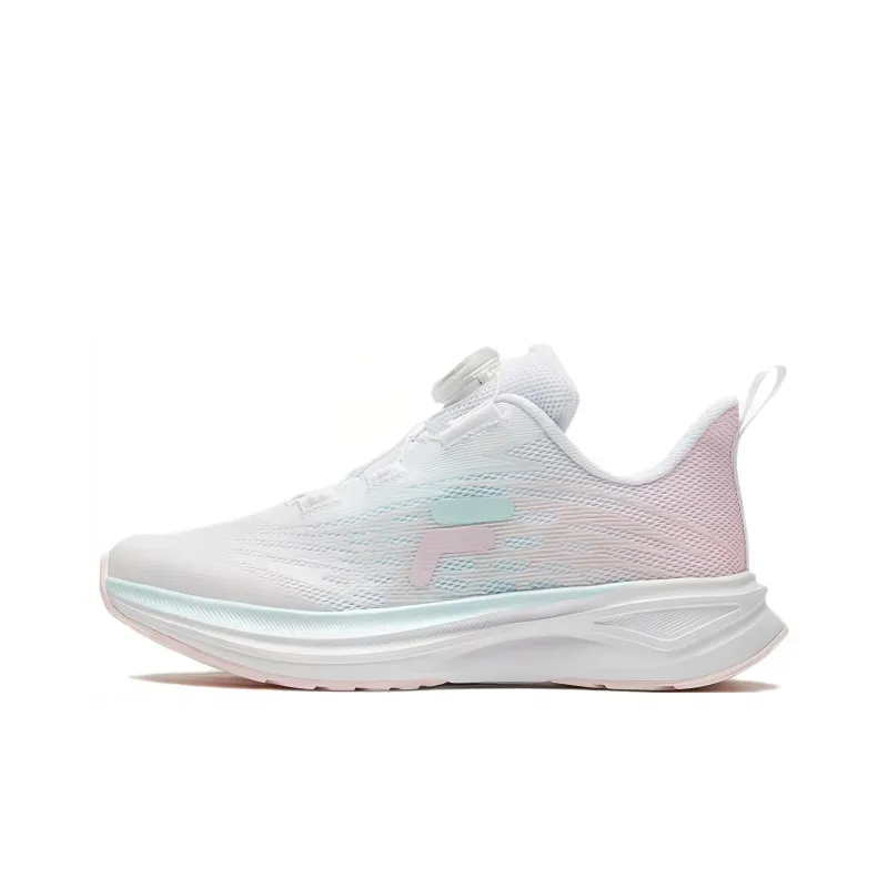 FILA KIDS BOA Anti Slip Wear Resistant Low Top Kids Lifestyle Shoes Pink White Unisex-0