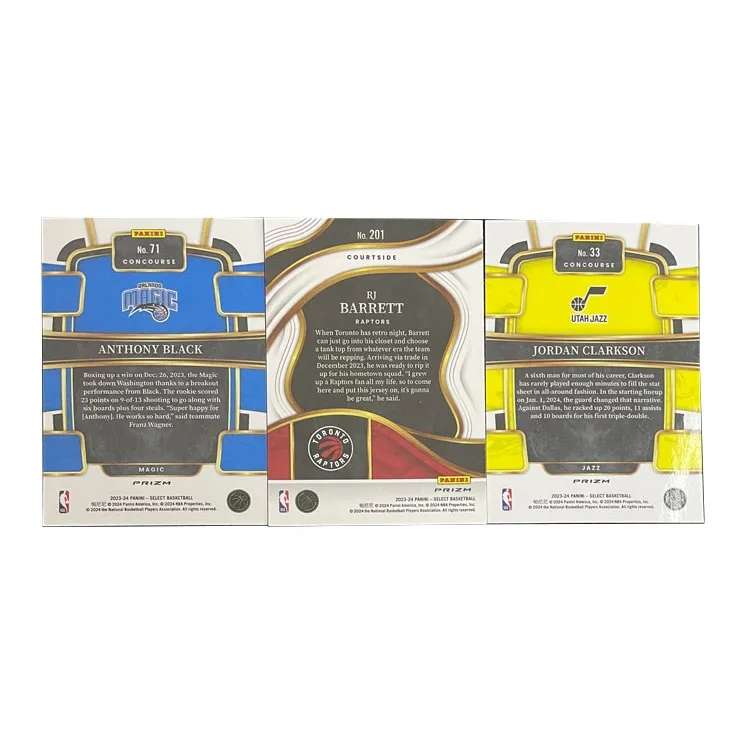 PANINI Anthony+Barrett+Clarkson 2023 24 SELECT Tricolor Folded Player Card Access Pass Sports Cards 3 Pcs-1