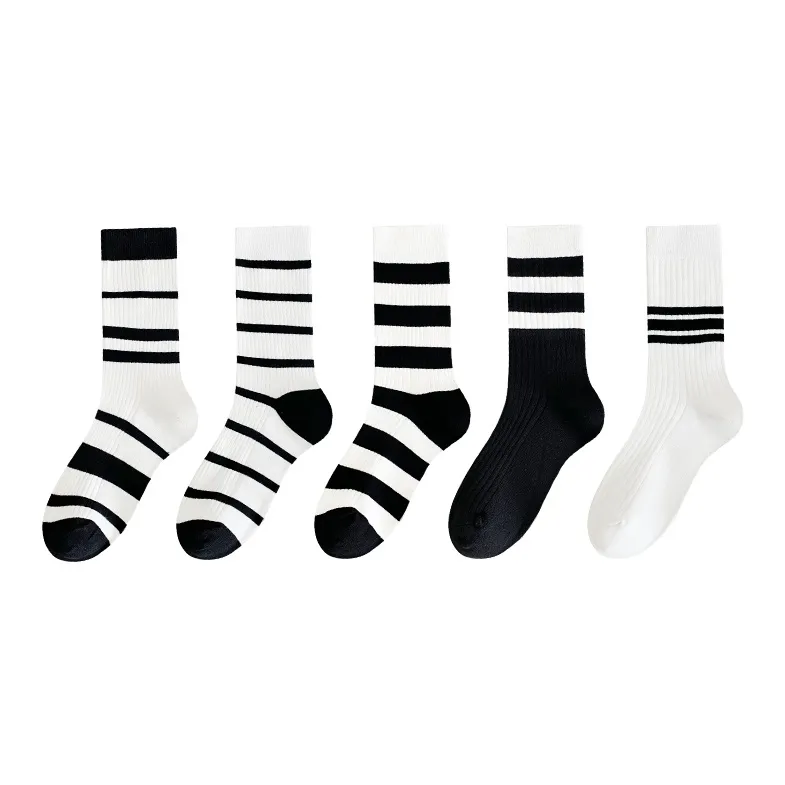 MIIOW Mid Calf Socks Women's 5 Pack-15