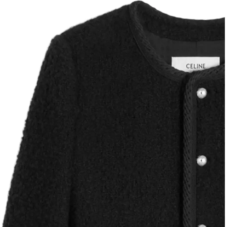 CELINE Buttoned Crewneck Jacket-3